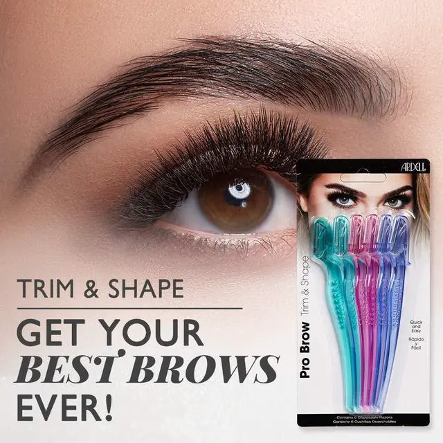 Alt view image 2 of 6 - Pro Brow Trim & Shape, Eyebrow Dermaplane Razor, 6 Count | Precision Face Razors for Women Remove Peach Fuzz, Shape & Trim Brows, Dermaplaning Tool, Assorted Colors