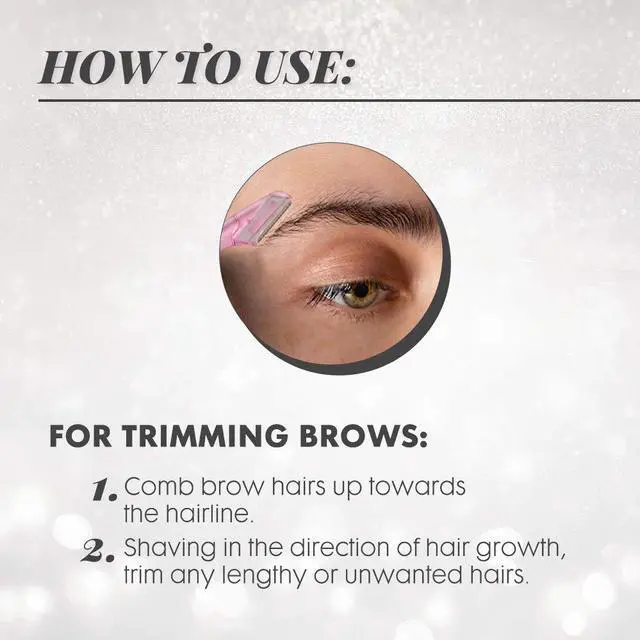 Alt view image 5 of 6 - Pro Brow Trim & Shape, Eyebrow Dermaplane Razor, 6 Count | Precision Face Razors for Women Remove Peach Fuzz, Shape & Trim Brows, Dermaplaning Tool, Assorted Colors