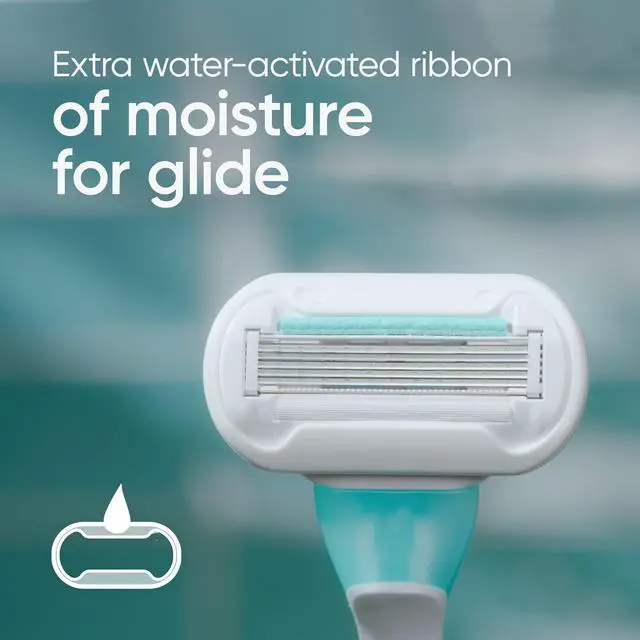 Alt view image 5 of 7 - Extra Smooth Sensitive Disposable Razors for Women with Sensitive Skin, 2 Count