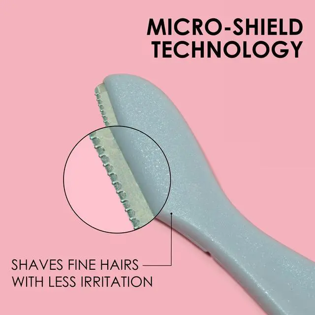 Alt view image 3 of 7 - Mini Touch Up Razors - Travel Size Dermaplaning Tool Set - 3 Piece Mini Travel Razor Kit, One Blade Fixed Dermaplane Razor For Women