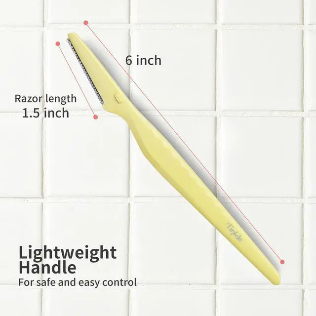 Alt view image 7 of 7 - (3 ct), Eyebrow Razor & Face Razors for Women, Peach Fuzz Remover, Dermaplaning Tool, Stainless Steel Blades, Stocking Stuffers