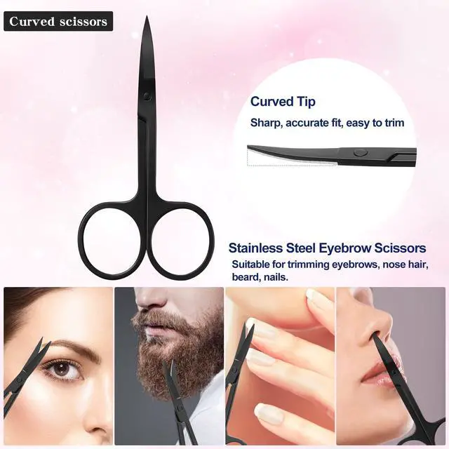 Alt view image 4 of 7 - Eyebrow Razor, Eyebrow Kit, 5 in 1 Eyebrow Trimmer, Eyebrow Grooming Set for Women and Men, Including Comb Tweezers, Scissors, Brow Razors, Brush for Eyebrow Eyelash Extensions