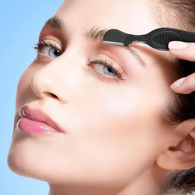 Alt view image 5 of 6 - 21 Pcs Eyebrow Razor Face Trimmer Cover,Black | Facial Shaver for Women Makeup, Multipurpose Dermaplaning Tool with Safety Guard, Portable Peach Fuzz Remover