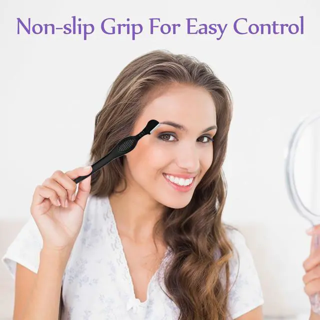 Alt view image 4 of 6 - 21 Pcs Eyebrow Razor Face Trimmer Cover,Black | Facial Shaver for Women Makeup, Multipurpose Dermaplaning Tool with Safety Guard, Portable Peach Fuzz Remover