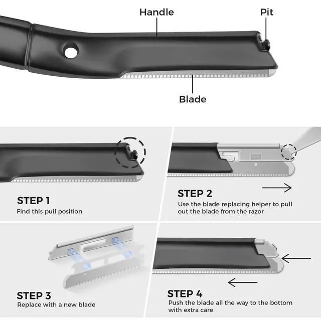Alt view image 5 of 6 - 10PCS Eyebrow Razor Refills with Micro Distance, Razor Blade Refills | Dermaplaning Razor Refills, Plastic Free Eyebrow Razor Blades, Easy Blade Replacement
