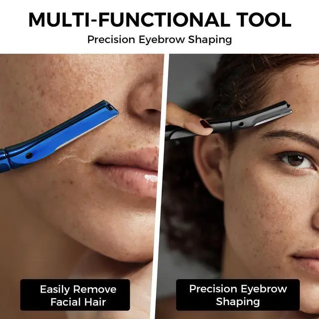 Alt view image 3 of 6 - 10PCS Eyebrow Razor Refills with Micro Distance, Razor Blade Refills | Dermaplaning Razor Refills, Plastic Free Eyebrow Razor Blades, Easy Blade Replacement