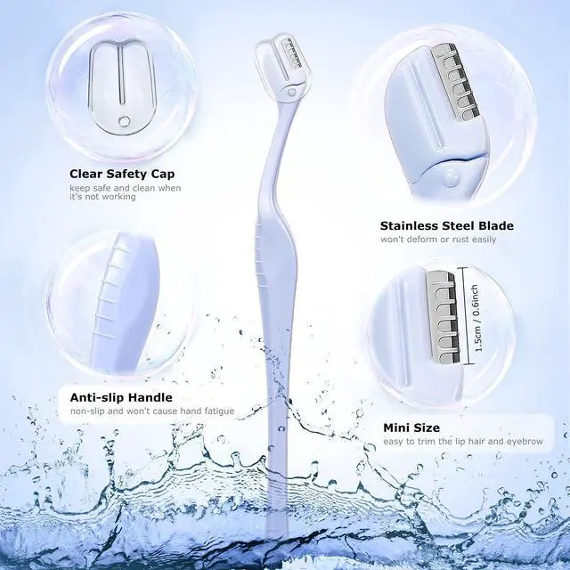 Alt view image 2 of 7 - 6pcs Eyebrow Razor, Mini Face Razor Women | Small Eyebrow Razor Trimmer Female Lip Hair Remover with Precision Cover Mini Shaver for Women Makeup Face Care Tools Women