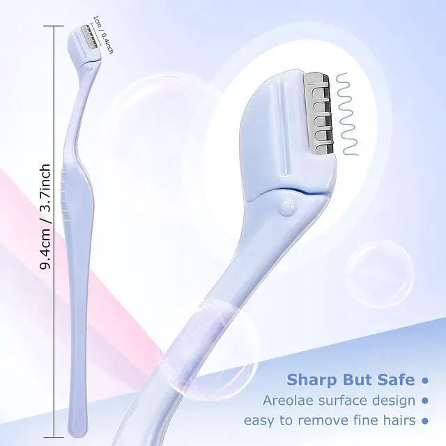 Alt view image 6 of 7 - 6pcs Eyebrow Razor, Mini Face Razor Women | Small Eyebrow Razor Trimmer Female Lip Hair Remover with Precision Cover Mini Shaver for Women Makeup Face Care Tools Women