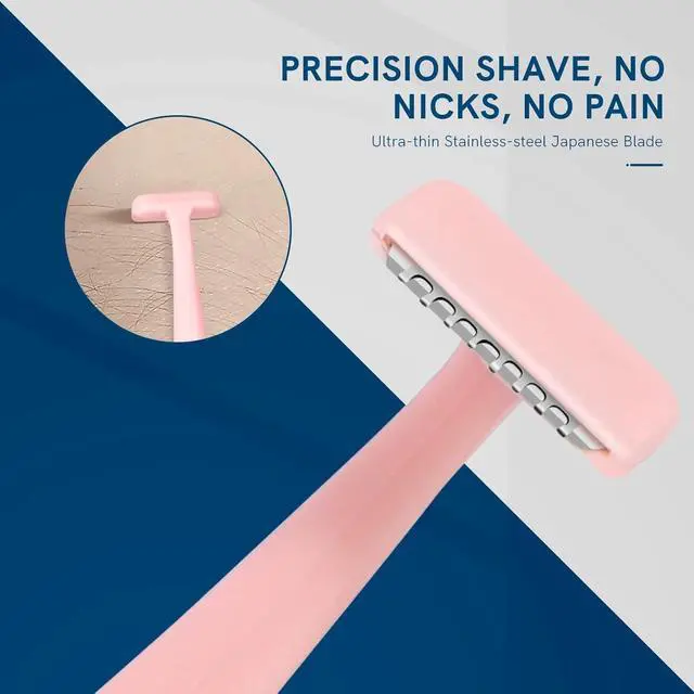 Alt view image 4 of 6 - Small T-types Eyebrow Razors Set - 3 Packs | Japanese Stainless Steel Razors, Reusable Quality, Specially Tiny Face Razors for Small Area, 3 of T-types