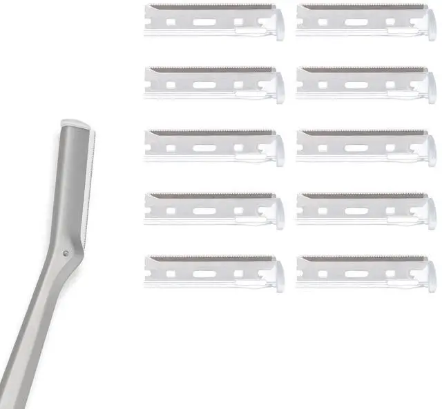 Main image of Facial Razor Replacement Blades Designed for compatibility with Tweezerman facial razors. Pack of 10 (No handle included)