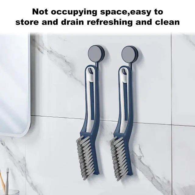 Alt view image 3 of 7 - Stiff Bristle Brush - Hard Bristle Crevice Cleaning Brush Tools for Household, Kitchen, Bathroom, Window, Toilet, Corners, Multi Purpose Hard Bristle Brushes for Deep Cleaning Gap(2 pcs)