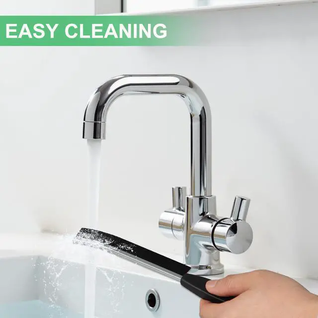 Alt view image 4 of 5 - Crevice Cleaning Brush Hard Bristled, Grout Cleaner Brush, Multifunctional Thin Gap Scrub Brush, Bathroom Cleaner Tools for Household Use, Kitchen, Window, Toilet, Grout, Faucets(3PCS Frtosted White)