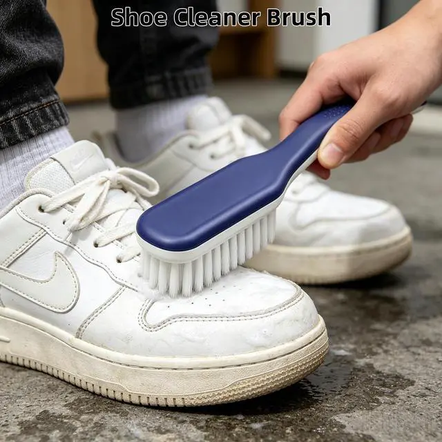 Alt view image 6 of 7 - Cleaning Scrub Brushes Set, Ergonomic Long & Short Handle Cleaning Brushes, Non-Shedding Soft Moderate Hardness Bristles for Laundry Stains, Shoe Care, Fabric & Hard Surface Household Deep Cleaning