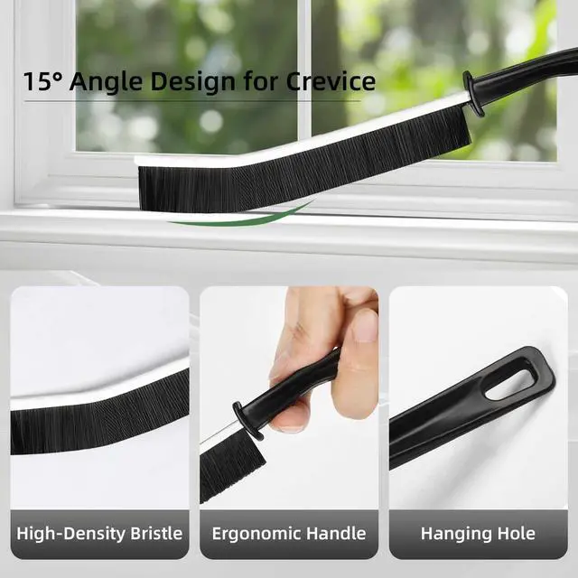Alt view image 2 of 7 - Crevice Cleaning Brush, Hard Bristle Cleaning Tool with Scraper, Grout Brush kit for Bathroom, Kitchen, Sink, Faucet, Window Grooves, Bottles, Blenders, 12Pcs