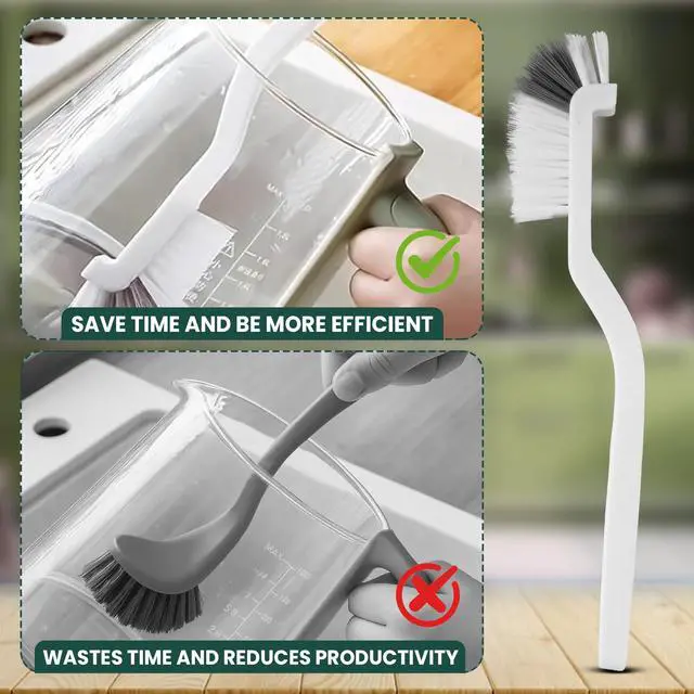 Alt view image 3 of 7 - 8 Pcs Crevice Cleaning Brush Set Hard Bristle Cleaning Tools for Grout, Gaps & Narrow Spaces Multi-Purpose Grout Brush, for Cleaning Bathroom, Shower, Window Tracks, Kitchen