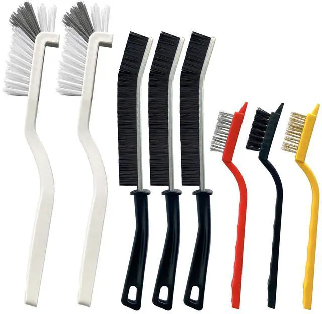 Main image of 8 PCS Crevice Cleaning Brush Set, Hard Bristle | Small Scrub Brushes, Deep Cleaning Supplies for Kitchen, Bathroom, Grout, Bottle, Corners &Tight Spaces