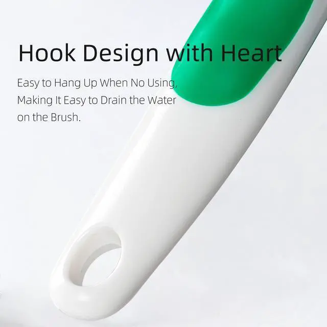 Alt view image 5 of 7 - 2-Pack Scrub Brush for Cleaning with Long Handle, White&Green | Medium Firm Bathroom Cleaning Supplies, Bathtub and Shower Cleaner Brush, Multi-Scene Use for Kitchen or Carpet Cleaning