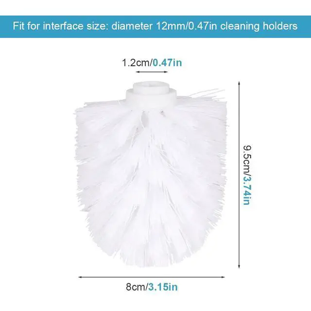 Alt view image 2 of 7 - 2PCS Toilet Bowl Brush Replacement Head, Toilet Brush Head Replacement with Durable Stiff Bristles, Cleaning Tool for Home Hotel Bathroom (Color:Black)
