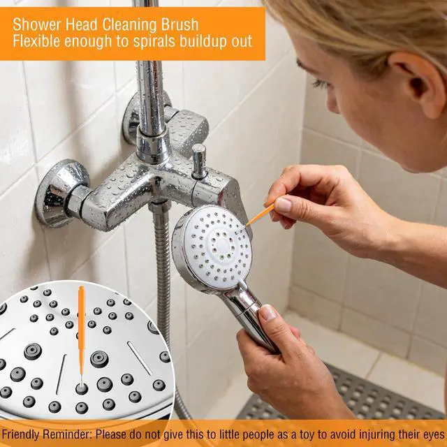 Alt view image 2 of 7 - 20PCS Shower Head Cleaner Picks,Shower Head Cleaning Brush Tool | Small Hole Gap Hole Anti-Clogging,Shower Cleaner Picks Fitting Nozzle Unclogger for Household Bathroom Shower Cleaning Brush