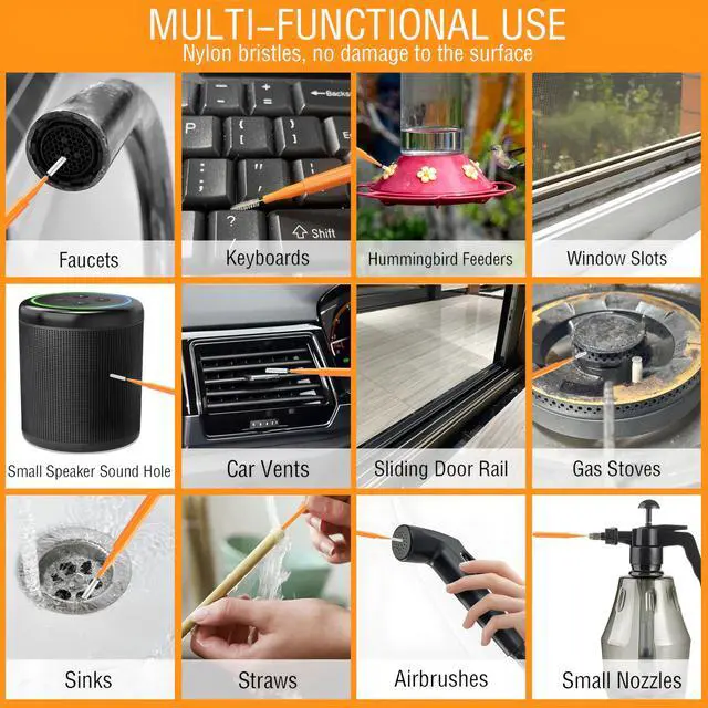 Alt view image 7 of 7 - 20PCS Shower Head Cleaner Picks,Shower Head Cleaning Brush Tool | Small Hole Gap Hole Anti-Clogging,Shower Cleaner Picks Fitting Nozzle Unclogger for Household Bathroom Shower Cleaning Brush