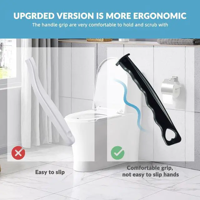 Alt view image 5 of 7 - Hard Bristle Crevice Cleaning Brush, Versatile Scrub Tool for Kitchen, Window, Vehicle, Faucets,Grout, Household Use, and Bathroom 6 Pack Color Black and White