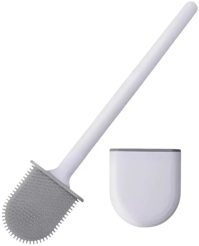 Main image of Silicone Toilet Brush,Toilet Bowl Brush,Toilet Brush and Holder Set,Rv Toilet Cleaner Brush Wall Mounted for BathroomRV Travel Trailers and Campers