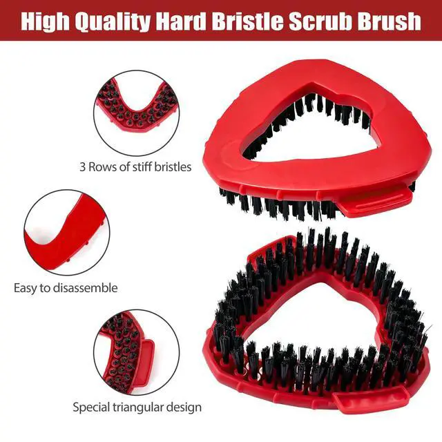 Alt view image 5 of 7 - 2 Pack Spin Scrub Brush | Stiff Bristle Cleaning Brush for Kitchen Bathroom and Various Hard Surfaces