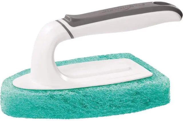 Alt view image 3 of 5 - Non-Scratch Bathroom Scrub Brush Blue