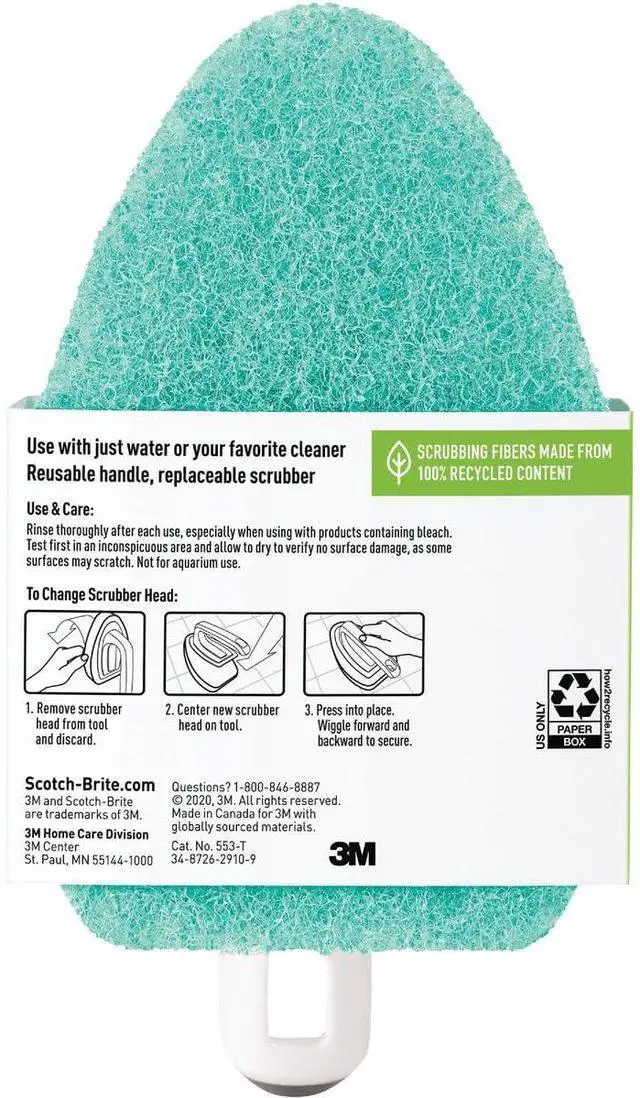 Alt view image 2 of 5 - Non-Scratch Bathroom Scrub Brush Blue