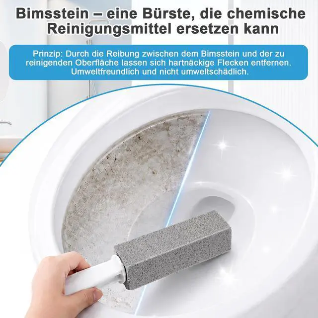 Alt view image 6 of 7 - 4 Pack Pumice Stone for Toilet Bowl Cleaning with Handle,Scouring Stick Remove Toilet Bowl Hard Water Rings, Calcium Buildup and Rust for Cleaning Toilet,Bathroom,Kitchen Sink,Grill2 Gray, 2 White