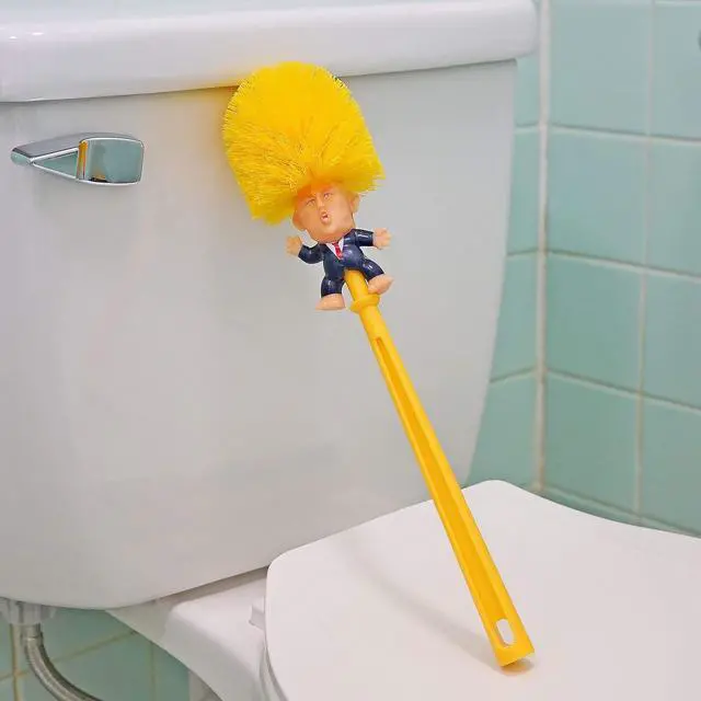 Alt view image 4 of 4 - Toilet Brush, Great Gag Gift, Fun Design, Premium Quality Toilet Bowl Brush with Solid Handle and Durable Bristles for Bathroom Cleaning, Political Satire Products