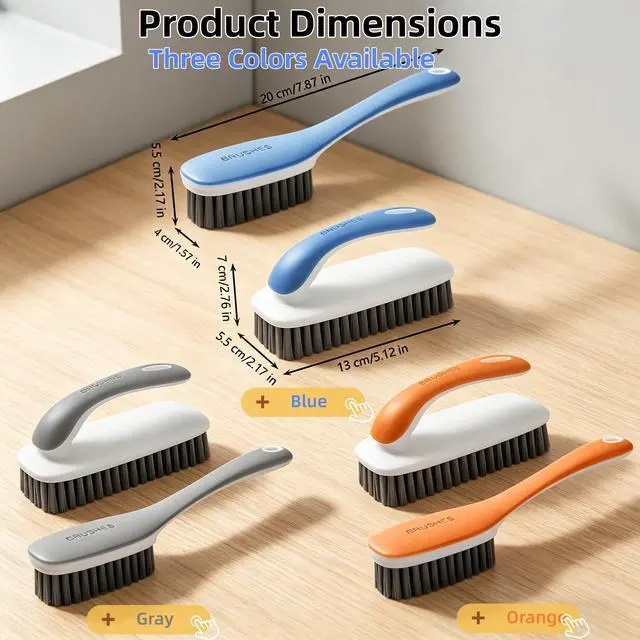 Alt view image 2 of 7 - 2 Pack Soft Bristle Cleaning Brushes Scrub Brush for Stains Laundry Brush | Small Brushes for Cleaning Fabric Easy to Grip Scrubbing Brush Household Cleaning for Clothes,Shoes,Carpet,Bathroom,Floor