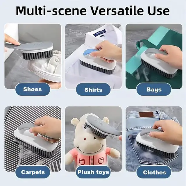 Alt view image 7 of 7 - 2 Pack Soft Bristle Cleaning Brushes Scrub Brush for Stains Laundry Brush | Small Brushes for Cleaning Fabric Easy to Grip Scrubbing Brush Household Cleaning for Clothes,Shoes,Carpet,Bathroom,Floor