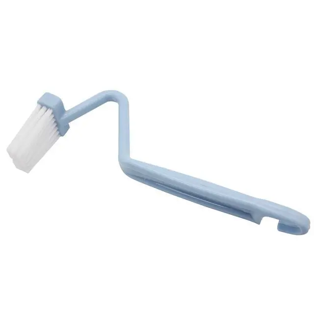 Alt view image 5 of 7 - Plastic Curved Toilet Brush Cleaning Toilet Corner Rim Edge, 2 Pack | Included 2 Pcs, Colors Random, 8" V Type Design, Flexible & Durable, Easy Handy, Handle with Hook, for Bathroom Kitchen Sink