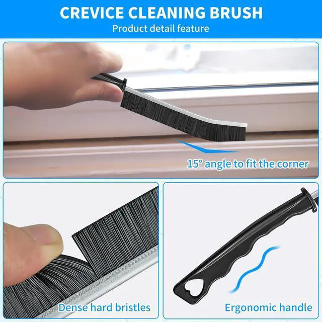Alt view image 3 of 7 - Crevice Cleaning Brush SetHousehold Deep Cleaning Supplies, Perfect for Small Spaces, Grout, and Tough Tasks -12 Pack