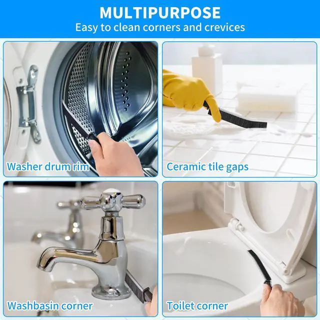 Alt view image 4 of 7 - Crevice Cleaning Brush SetHousehold Deep Cleaning Supplies, Perfect for Small Spaces, Grout, and Tough Tasks -12 Pack