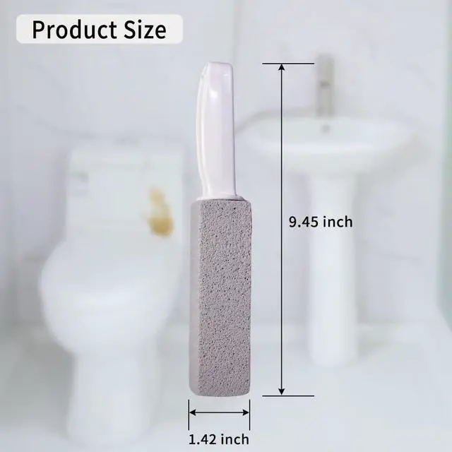 Alt view image 7 of 7 - Pumice Stone for Toilet Cleaning, Pumice Cleaning Stone with Handle, Toilet Cleaner, Pumice Stone, Toilet Wand, Toilet Bowl Cleaner Brush, Toilet Brush (2PCS Gray)