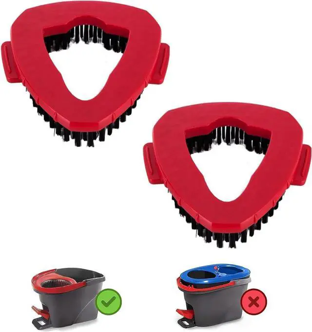 Main image of 2 Pcs Spin Mop Scrub Brush Head Compatible for O Cedar EasyWring 1-Tank System, Hard Bristle Cleaning Brush for Bathroom, Kitchen, Tub and Tile (2pack Brush)