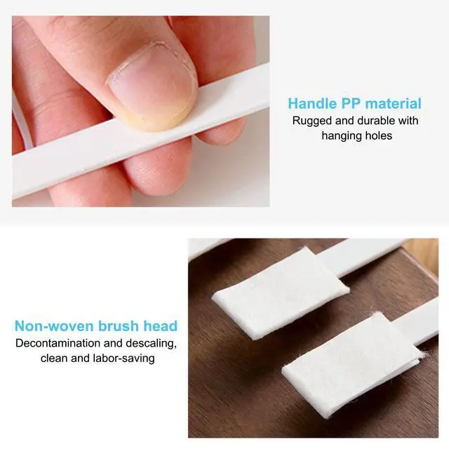 Alt view image 3 of 6 - Disposable Crevice Cleaning Brushes, Disposable Toilet Bowl Brushes Crevice Hole Brushes Detail Cleaning Brushes for Toilet Corner, Window Groove, Door Track, Keyboard, etc(42 PCS)