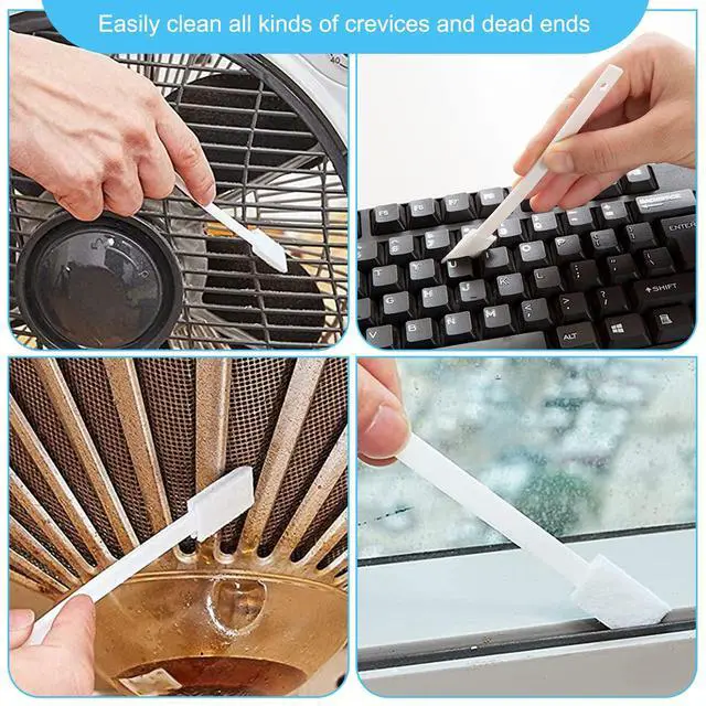 Alt view image 4 of 6 - Disposable Crevice Cleaning Brushes, Disposable Toilet Bowl Brushes Crevice Hole Brushes Detail Cleaning Brushes for Toilet Corner, Window Groove, Door Track, Keyboard, etc(42 PCS)
