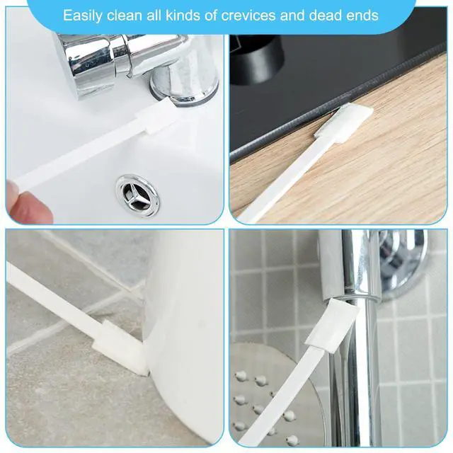 Alt view image 5 of 6 - Disposable Crevice Cleaning Brushes, Disposable Toilet Bowl Brushes Crevice Hole Brushes Detail Cleaning Brushes for Toilet Corner, Window Groove, Door Track, Keyboard, etc(42 PCS)
