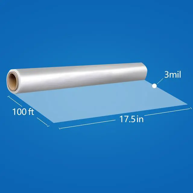 Alt view image 2 of 6 - Clear Cellophane Wrap Roll 100ft X 17.5in, 3 Mil Thick | Elegant Cellophane Roll, Clear Wrapping Papers for Gifts Baskets Wrap, Flower Arts Crafts Food Treats Wrapping