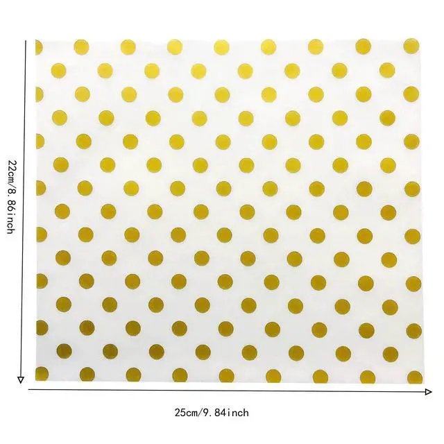 Alt view image 2 of 7 - Gold Dot Wax Paper Sheets Deli Wraps Tray&Basket Liner Deli Paper Wax Paper Baking Paper Colored Parchment Paper Greaseproof for Food (150)