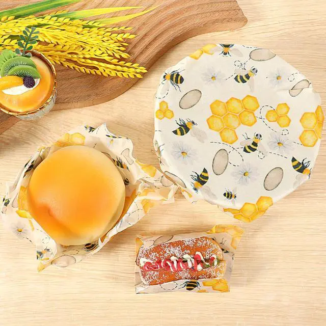 Alt view image 6 of 7 - Reusable Beeswax Wraps Roll 13 x 39 Inch, Organic Eco-Friendly Sustainable Beeswax Food Wraps, Food Storage Wraps Beeswax Paper Cloth for Sandwich, Cheese, Fruit, Bread, Snacks