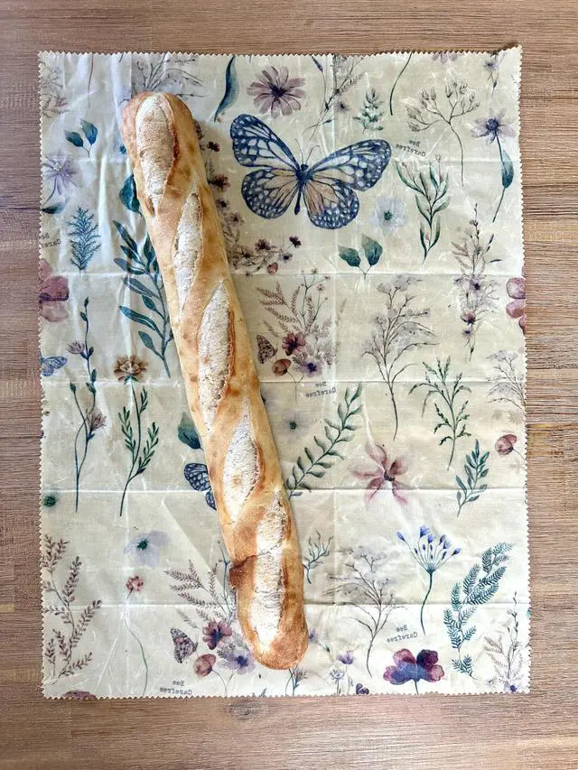 Alt view image 2 of 7 - Beeswax Wrap for Bread - Reusable Eco-Friendly Sustainable Food Storage Solution, Keeps Bread Fresher Longer, Natural Alternative to Plastic Wrap