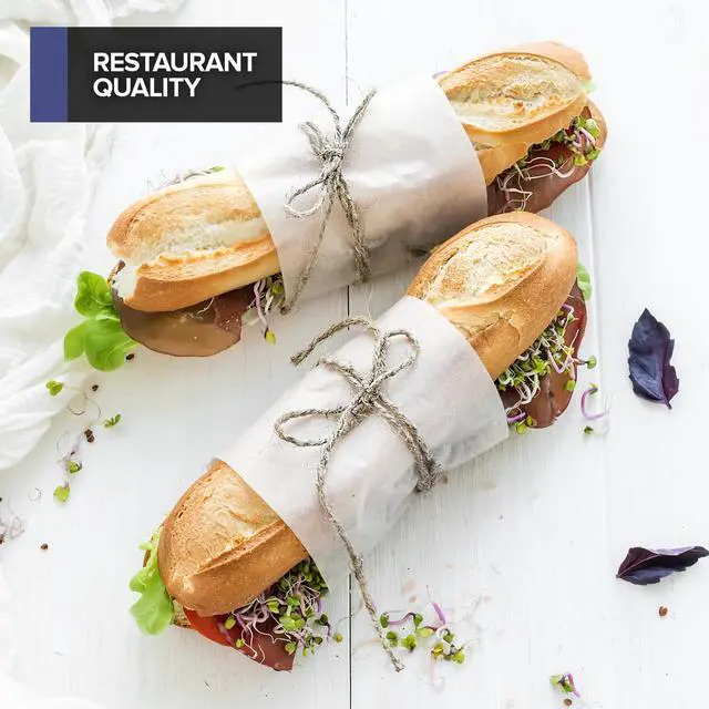 Alt view image 6 of 7 - 500 Count Pre-Cut Deli Wax Sheets, 6 Heavy Duty Pop Up Dry Wax for Restaurant, Disposable Deli Wrap for Burrito, Hot Dog or Sandwich, Stock Your Home