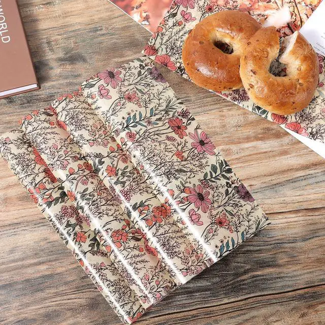 Alt view image 3 of 7 - 150 Pcs Wildflower Garden Floral Wax Paper Sheets for Food Deli, 9.8 x 8.3 inch Wildflower Greaseproof Wrapping Paper for Sandwich Picnic Basket Liner Birthday Shower Party Supplies