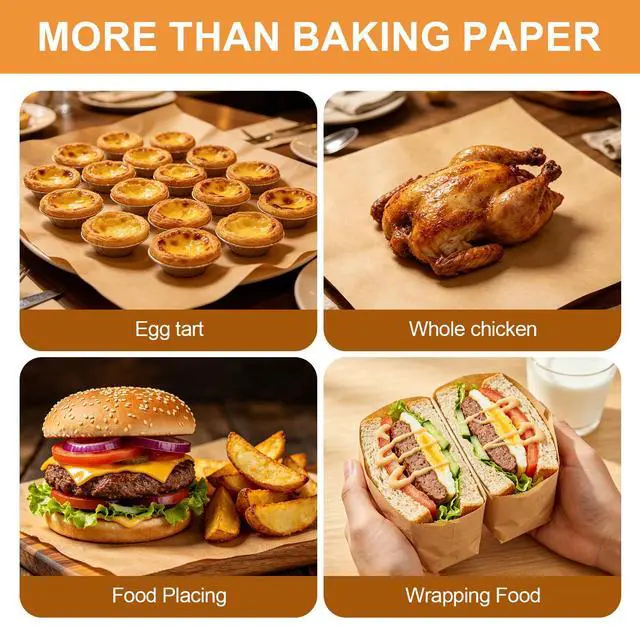 Alt view image 7 of 7 - Sandwich Deli Paper for Lettuce Wraps, 120 PCS Brown Deli Paper Sheets 12x12 Inch, Grease Resistant Food Paper for Sandwiches, Burgers, BBQ, Cookies, Food Baskets and Kitchen Use