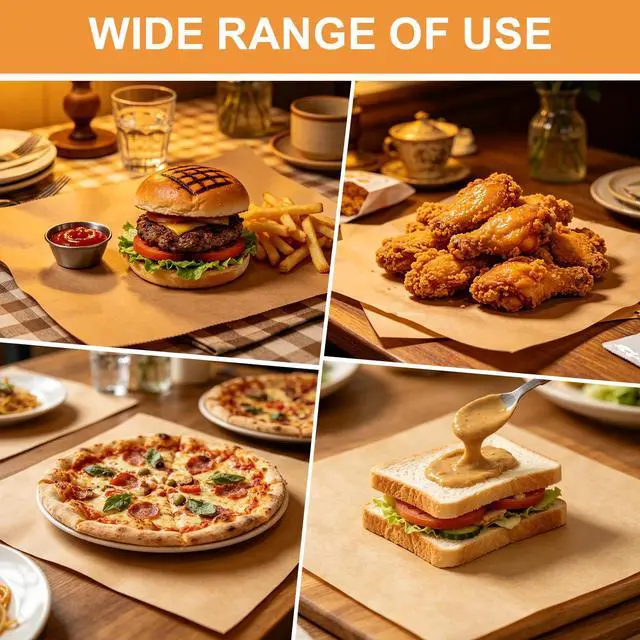 Alt view image 4 of 7 - Sandwich Deli Paper for Lettuce Wraps, 120 PCS Brown Deli Paper Sheets 12x12 Inch, Grease Resistant Food Paper for Sandwiches, Burgers, BBQ, Cookies, Food Baskets and Kitchen Use
