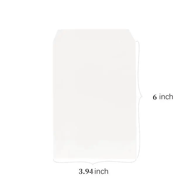 Alt view image 2 of 7 - White Flat Glassine Paper Snack Bags 4x6 in, 100 Count | Semi-transparent wax-free sleeves for cookies, snacks, bakery, party favors, soap and seeds (10 x 15.2 cm)